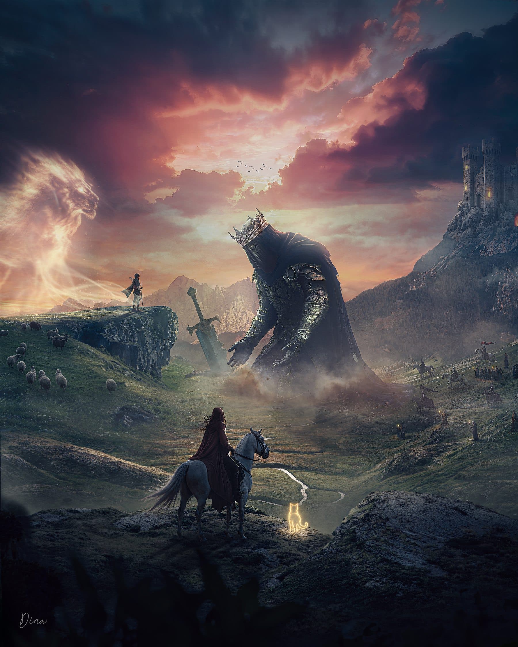 David the Giant Slayer, artwork by Dina